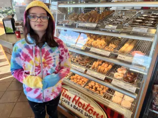 Luciana at Tim Hortons in Geneseo