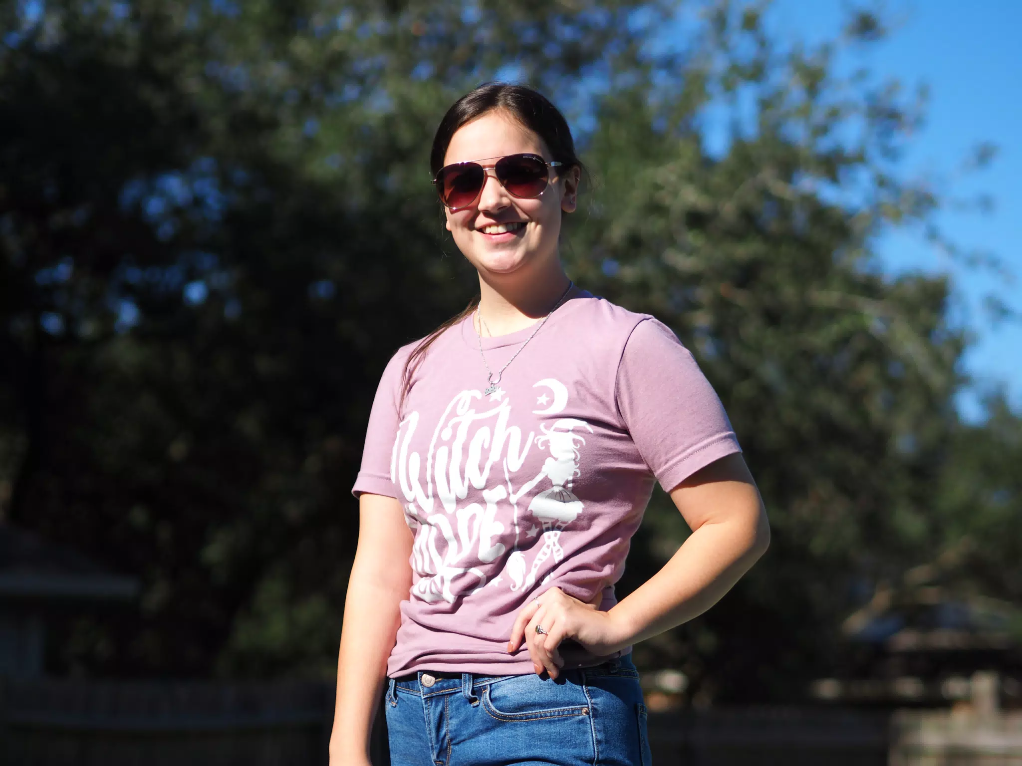 Emily Posing in Back Yard