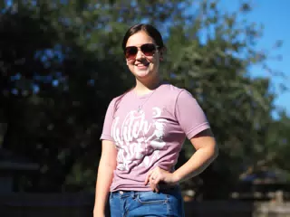 Emily Posing in Back Yard