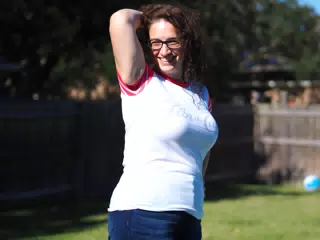 Dominica Posing in Back Yard