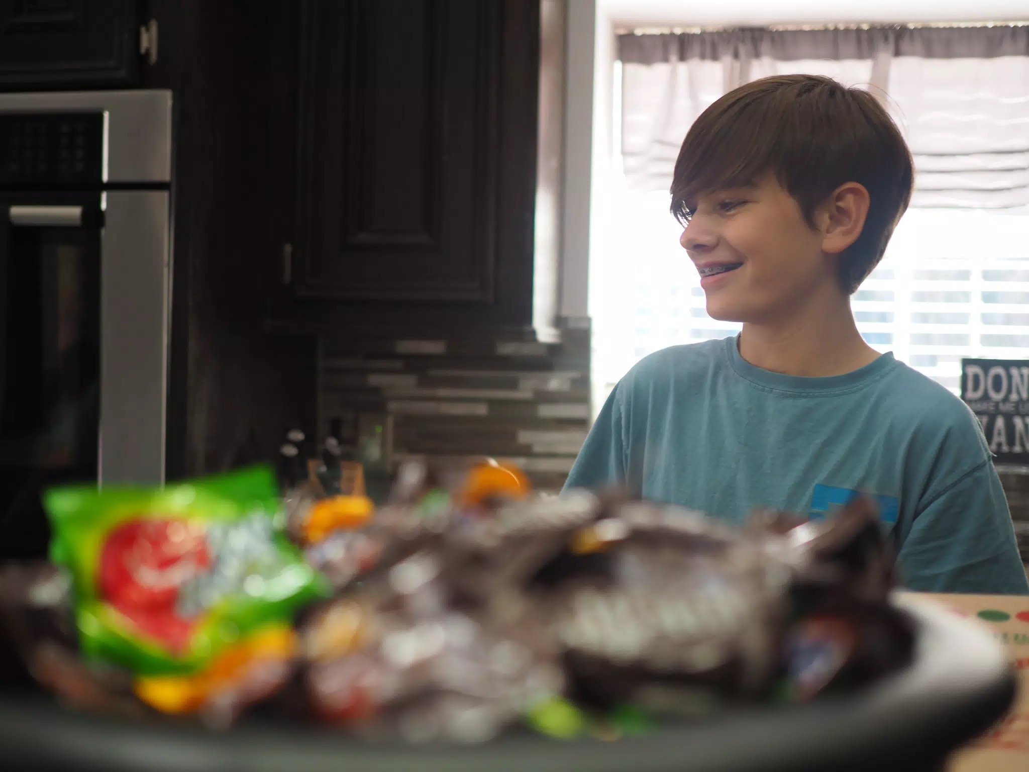 Garrett and Halloween Candy