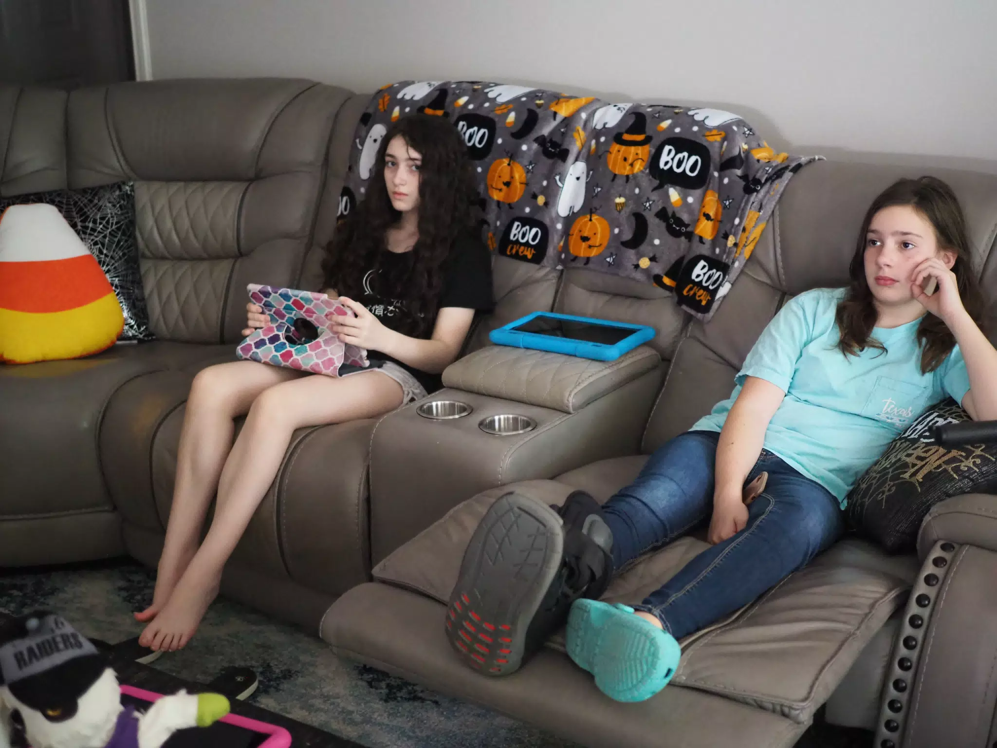 Liesl and Clara on the Couch