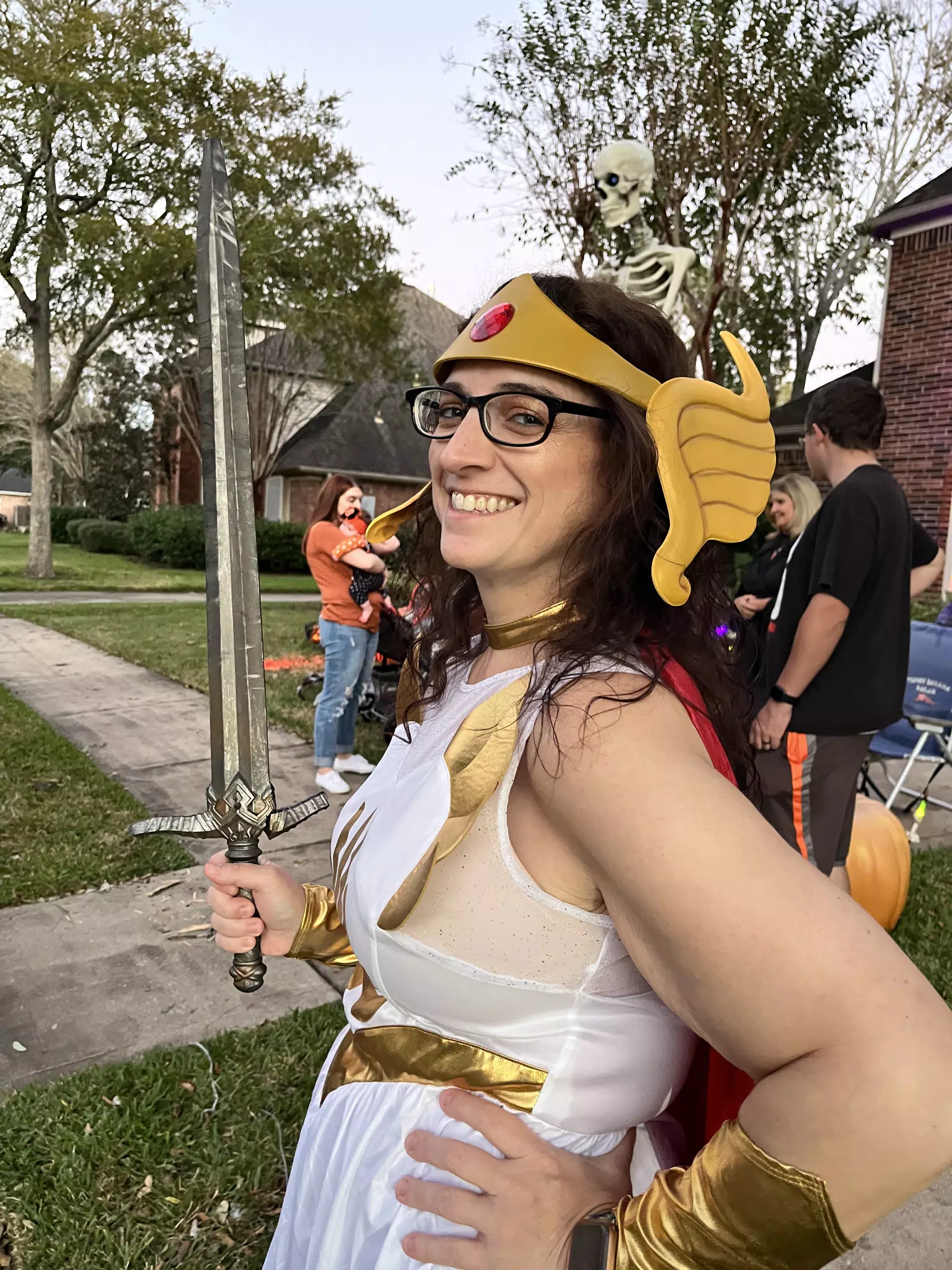 Dominica Ready for Halloween with Sword as She-Ra