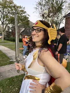 Dominica Ready for Halloween with Sword as She-Ra