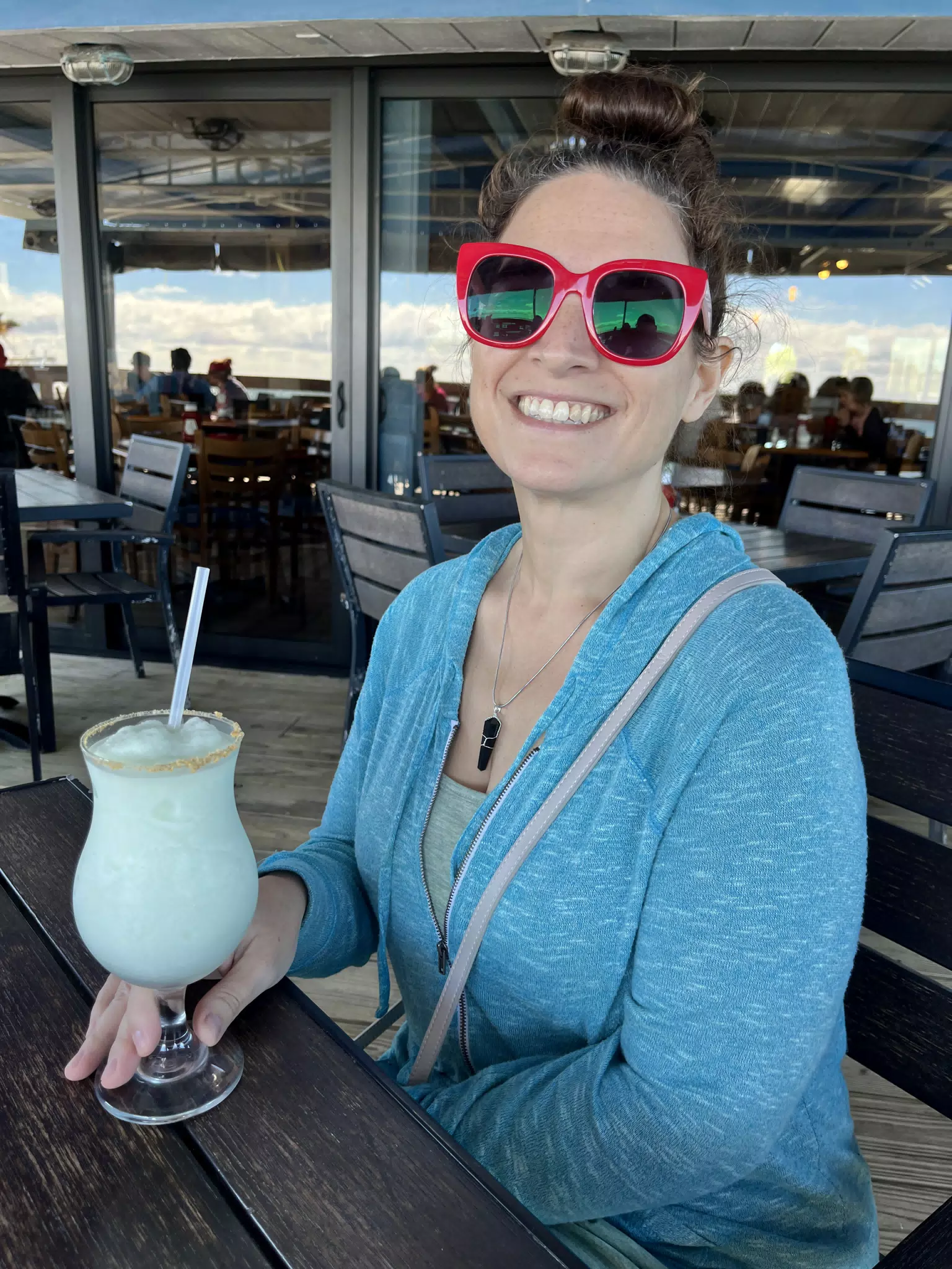 Dominica with a Cocktail