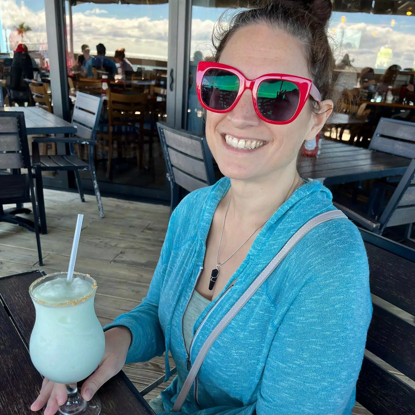 Dominica with Cocktail at Wahoos