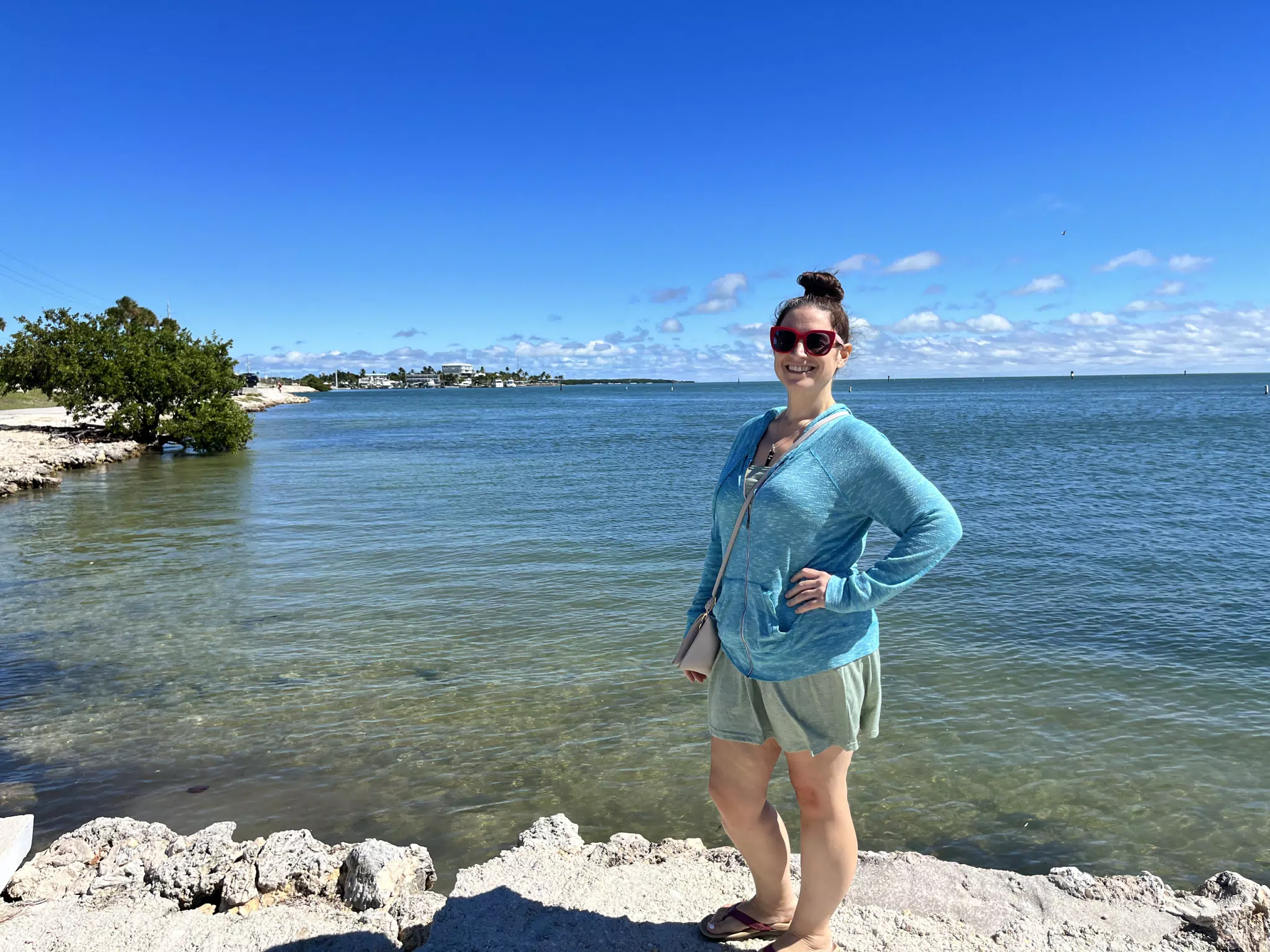 Dominica Posing at tha Straights of Florida at Wahoo's