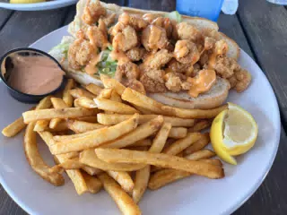 Shrimp Po'boy at Wahoo's in the Florida Keys
