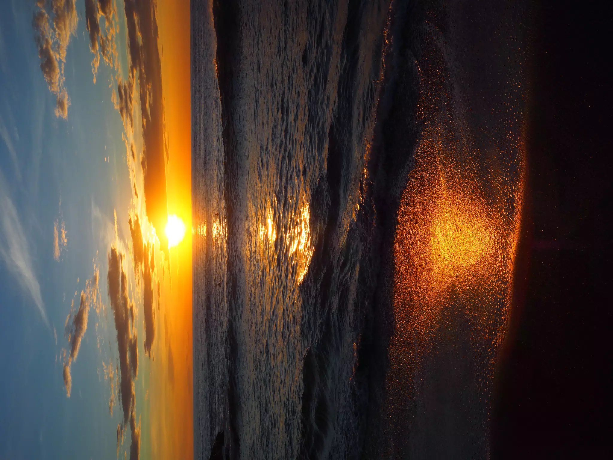 Sunset from the Simple Beach Lodge over the Pacific Ocean at Las Penitas Nicaragua