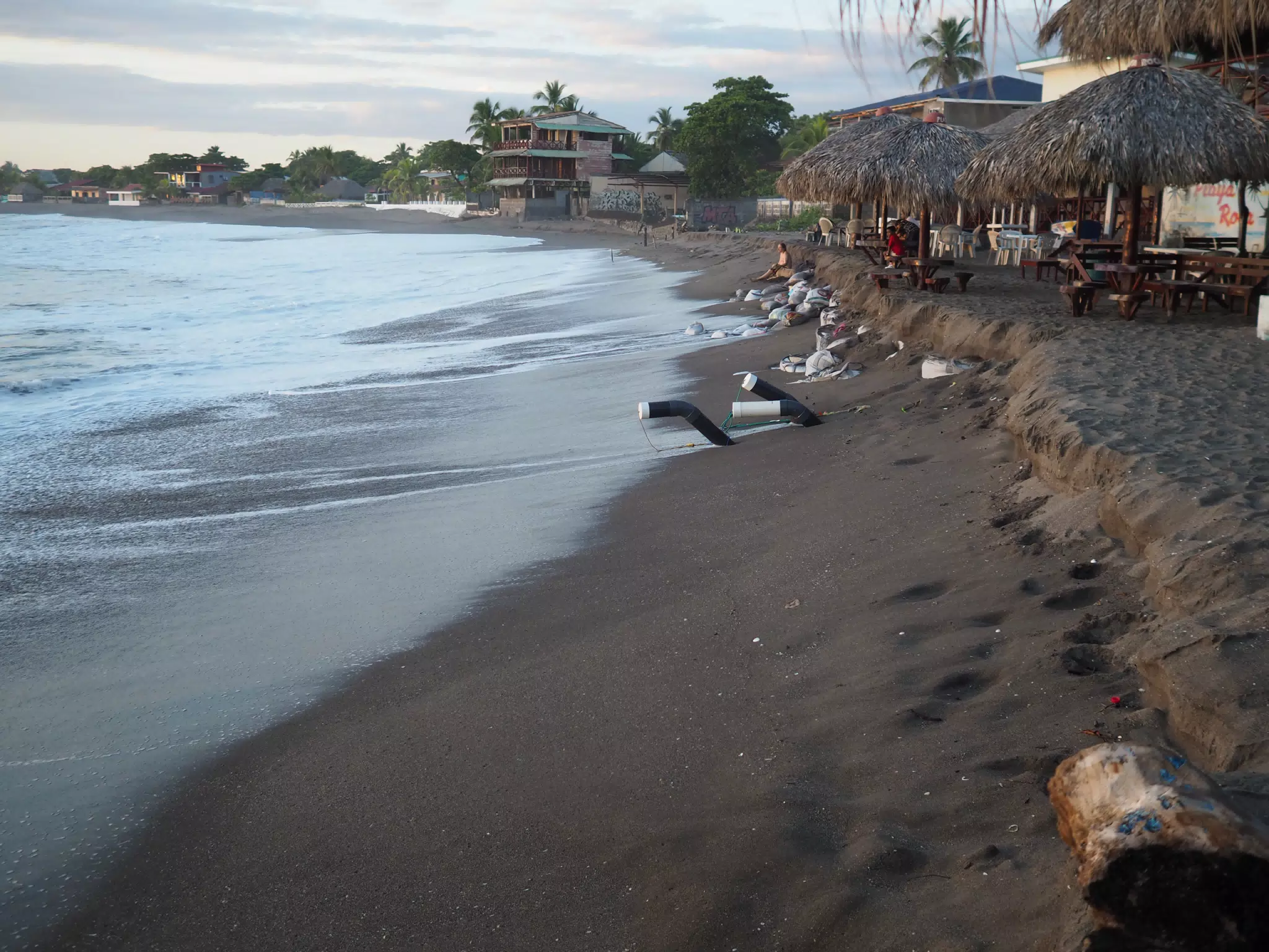 Eroded Sand from High Tides at Las Penitas Beach, Poneloya, Nicaragua