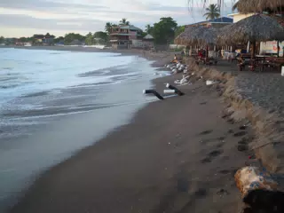 Eroded Sand from High Tides at Las Penitas Beach, Poneloya, Nicaragua