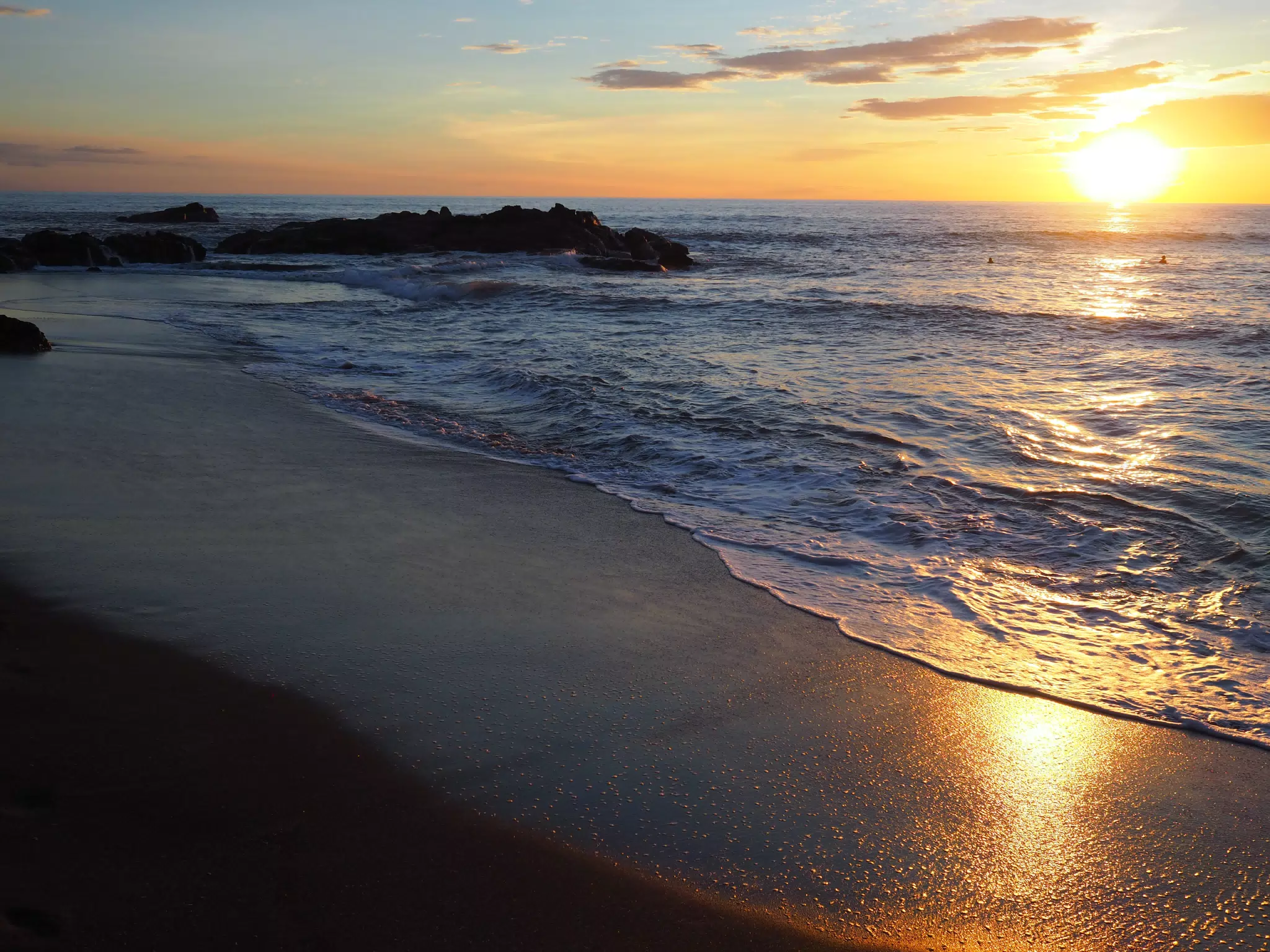 Sunset and the Rocks at Las Penitas, Nicaragua