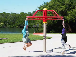 Dominica & Liesl on Playground Centrifuge