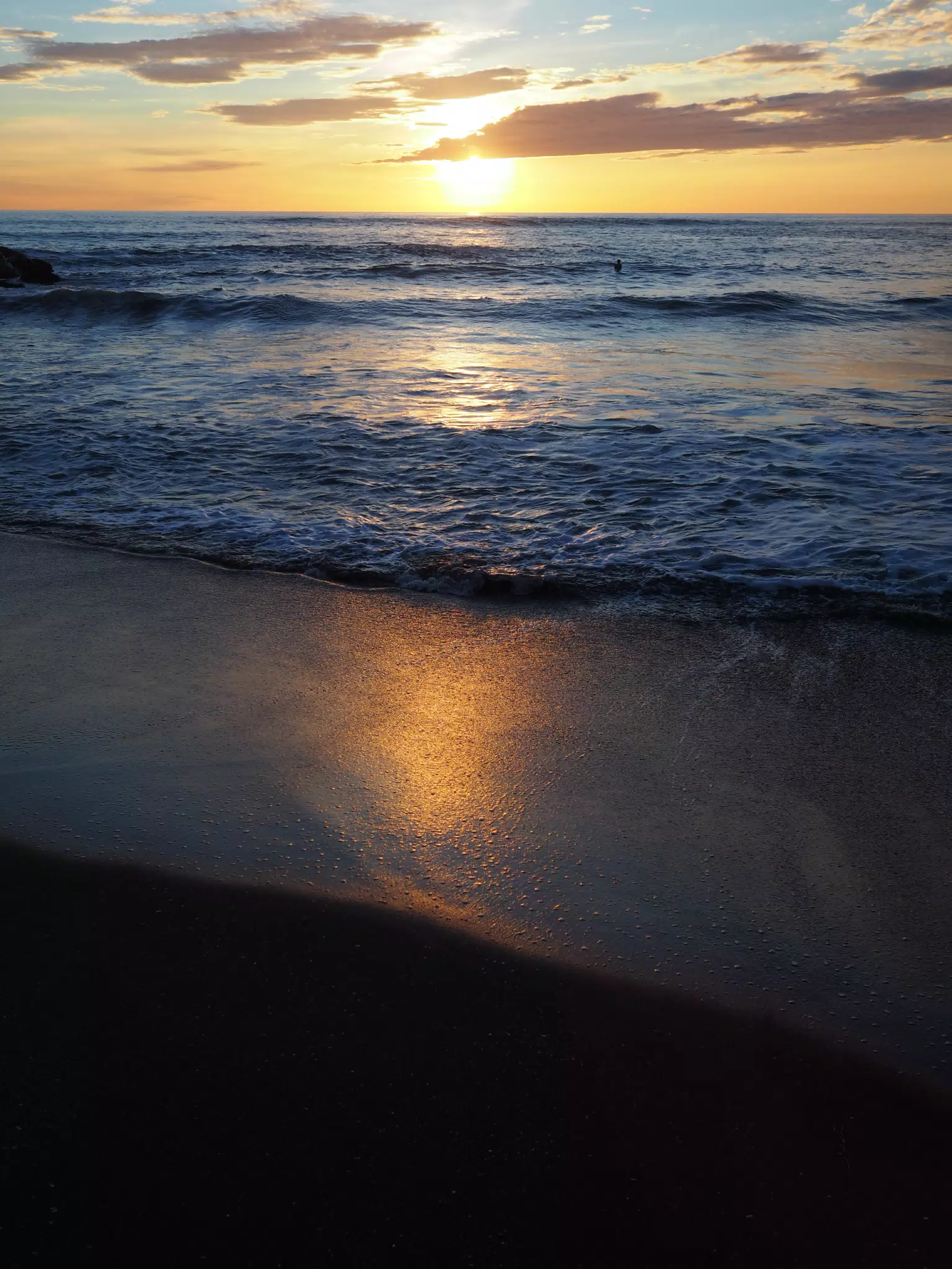 Sunset over Las Penitas Beach and the Pacific Ocean, Nicaragua