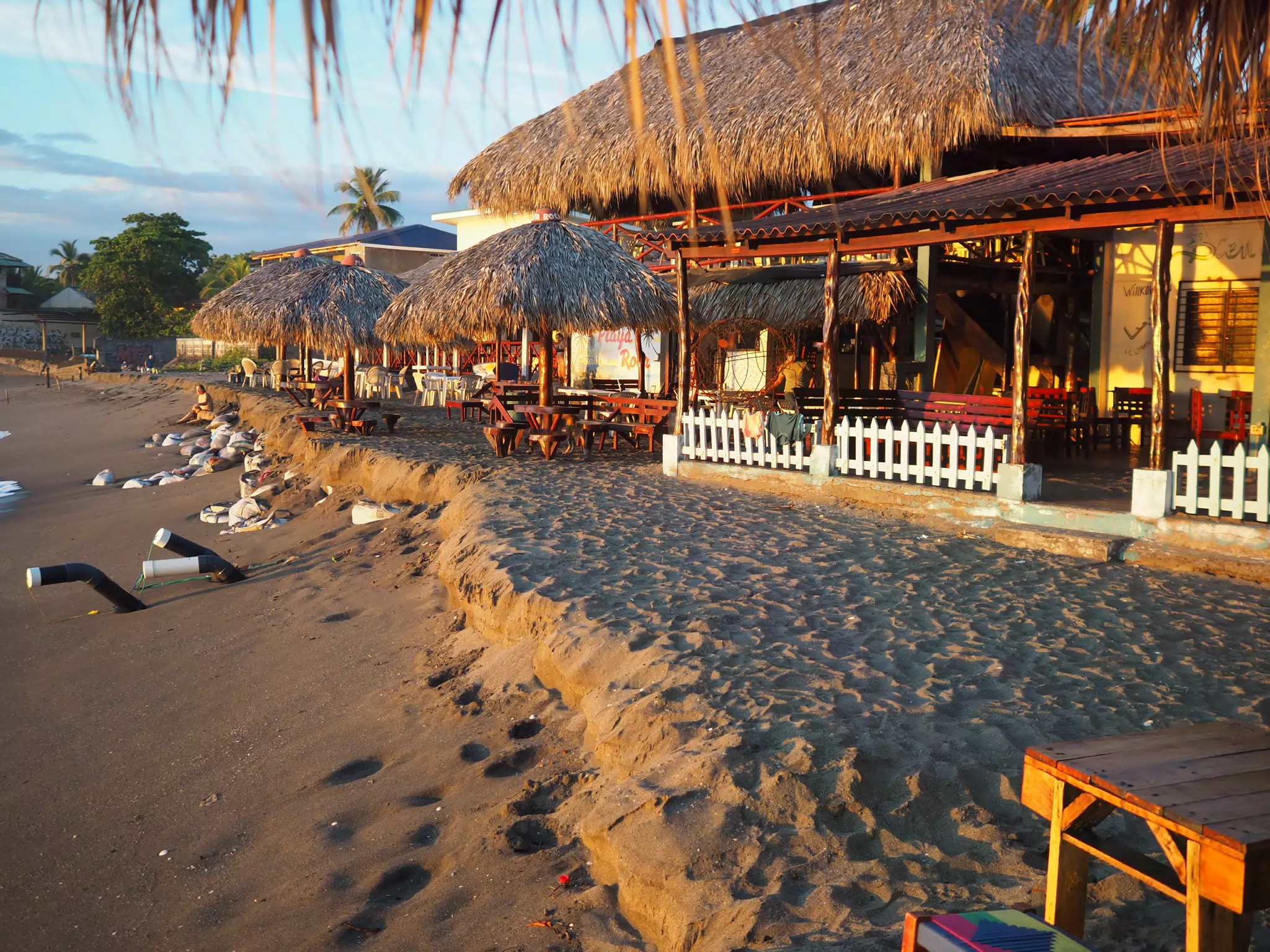 Beach Eropsion in Las Penitas from High Tide Levels