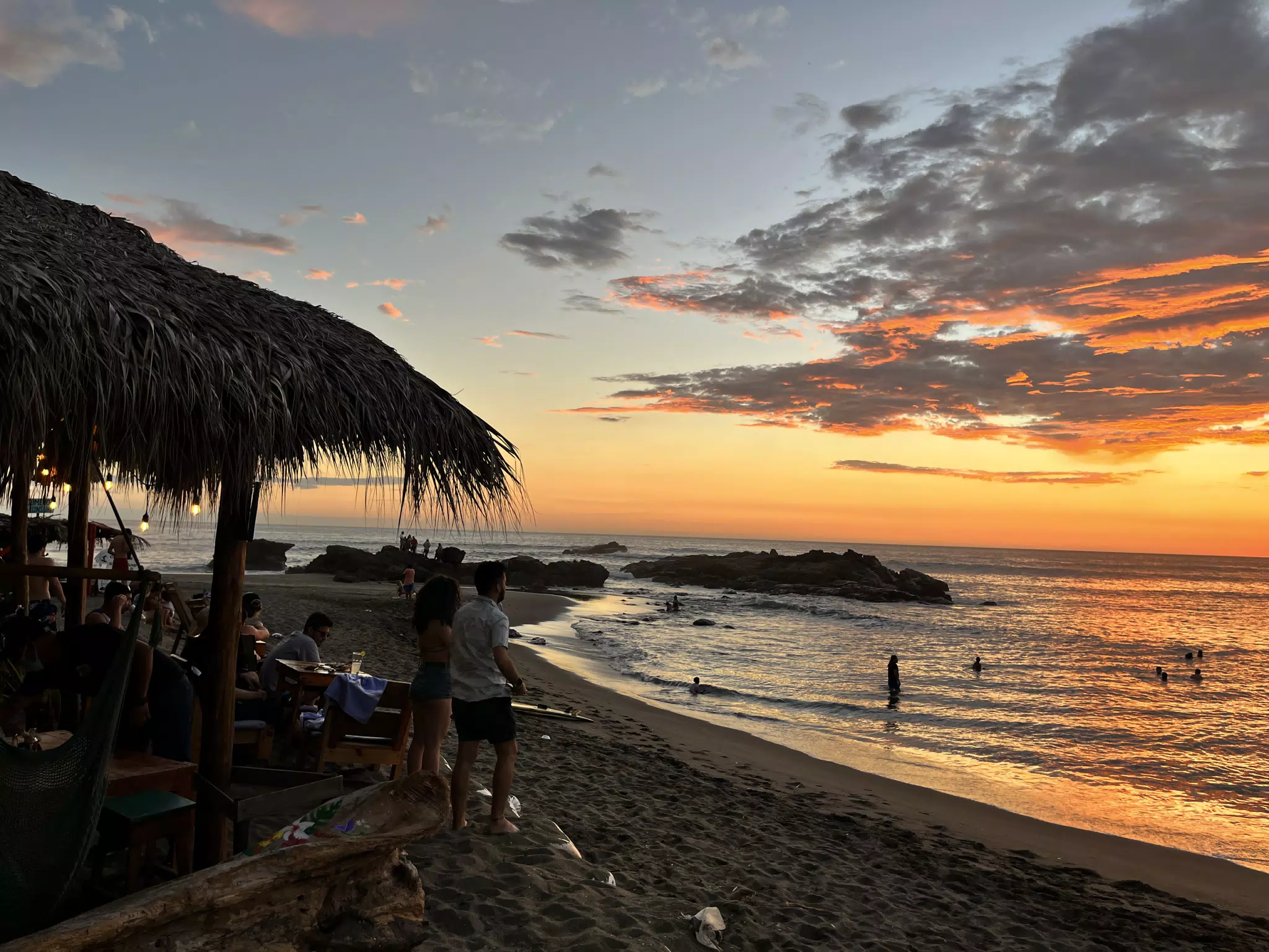 Tonight's Sunset Over the Rocks at Las Peñitas, Nicaragua