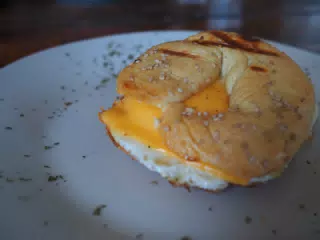 Egg & Cheese Bagel at the Simple Beach Lodge