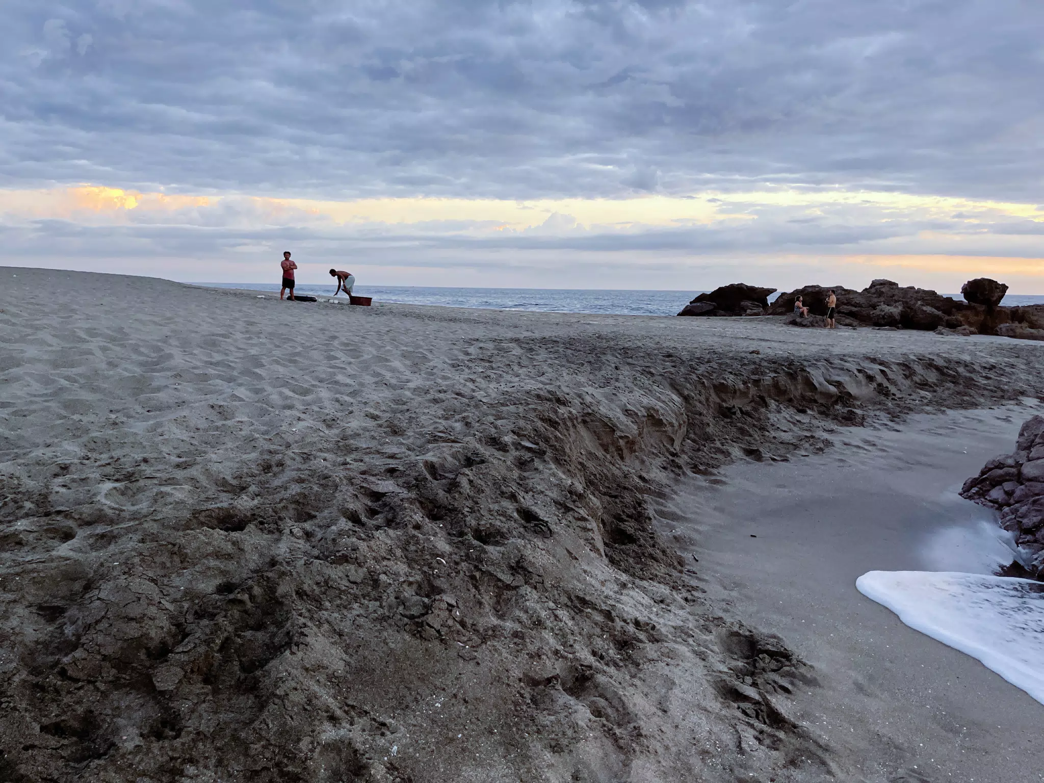 People on Beach by Las Penitas Rocks