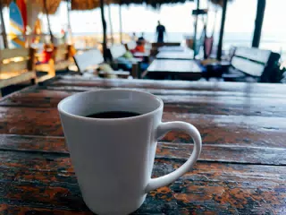 Morning Coffee on the Beach
