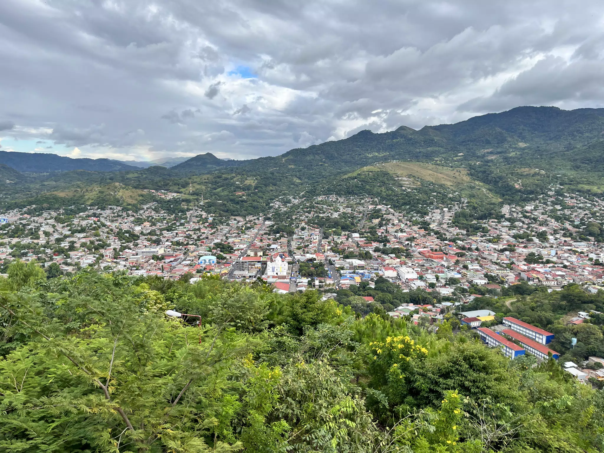 Downtown Matagalpa and Cathedral from the Mirador