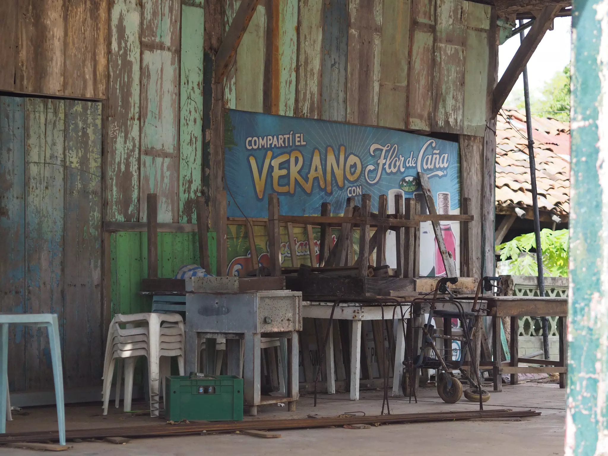 Flor de Cana Ad in Poneloya Malecon