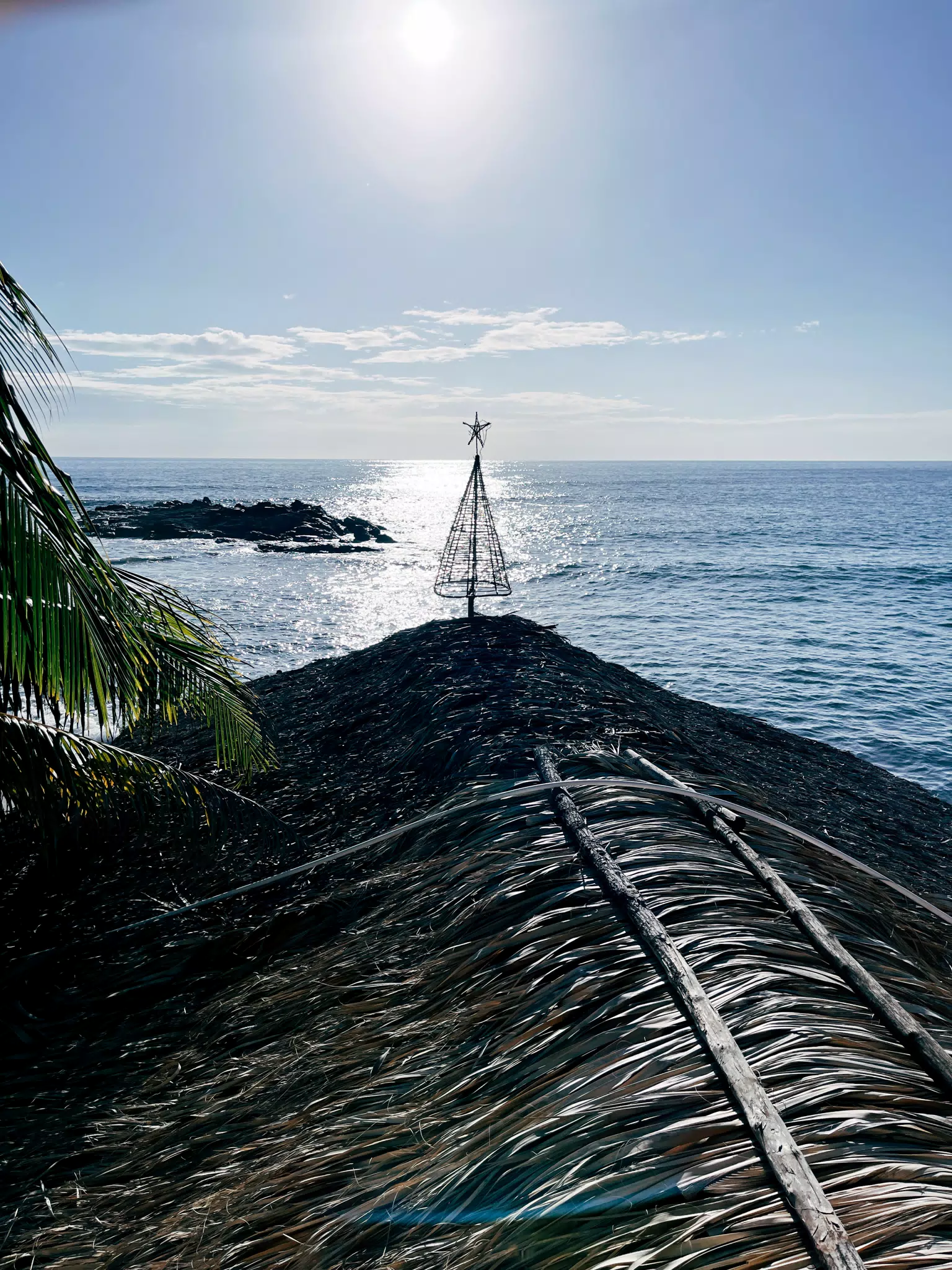 Rooftop Christmas Tree over the Pacific at Las Penitas