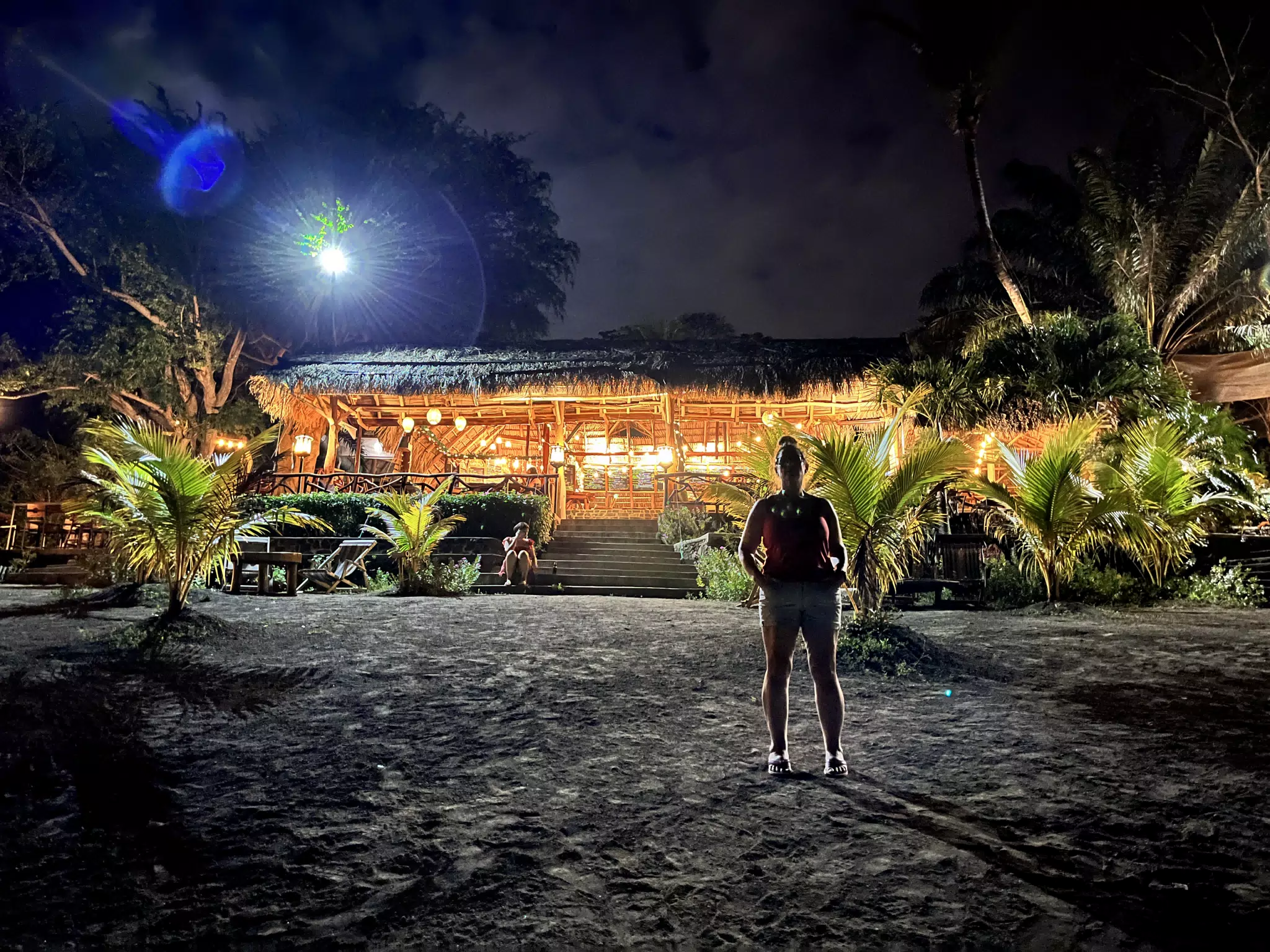 Dominica Silouhette at Hotel Paradiso at Laguna de Apoyo, Nicaragua