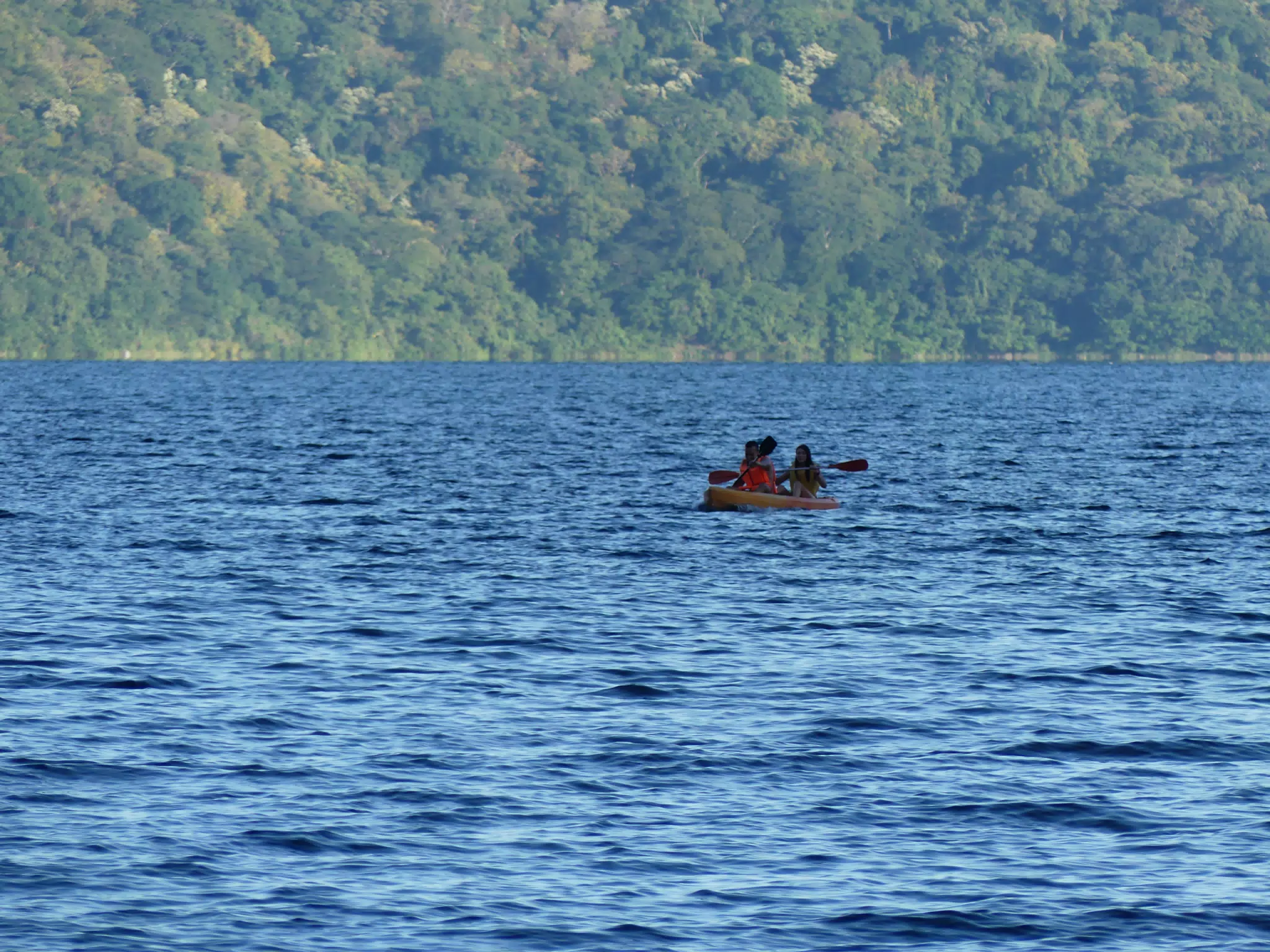 Kayakers on Laguna de Apoyo Nicaragua