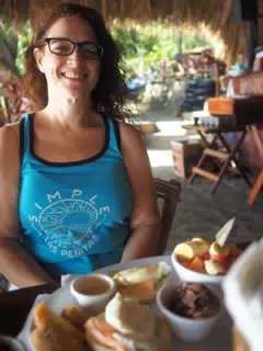 Dominica at Breakfast at the Hotel Paradiso, Laguna de Apoyo, Nicaragua