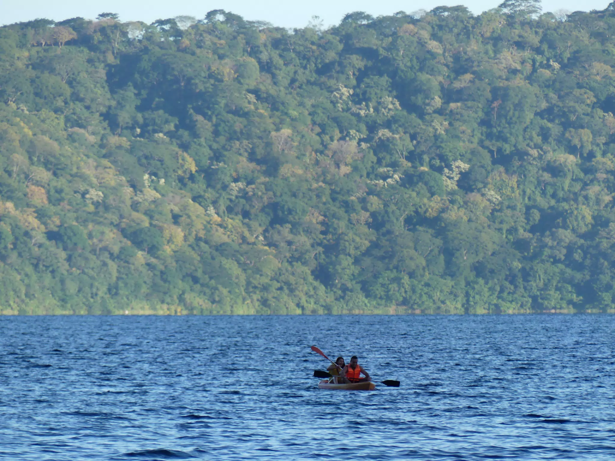 Kayakers on Laguna de Apoyo, Nicaragua
