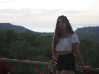 Girl in White Top in San Juan del Sur