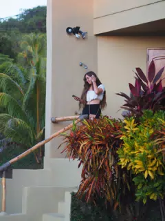 Camille on Phone at Apartment in SJDS