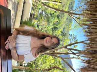 Camille Waiting for Food at La Cascada at Pelican Eyes, San Juan del Sur, Nicaragua