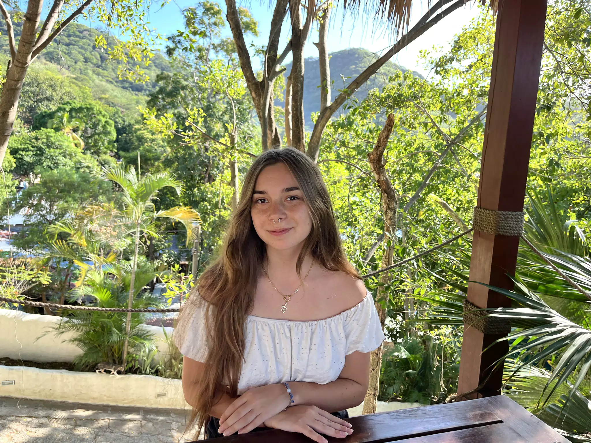 Camille at Lunch at Cascada at Pelican Eyes in San Juan del Sur