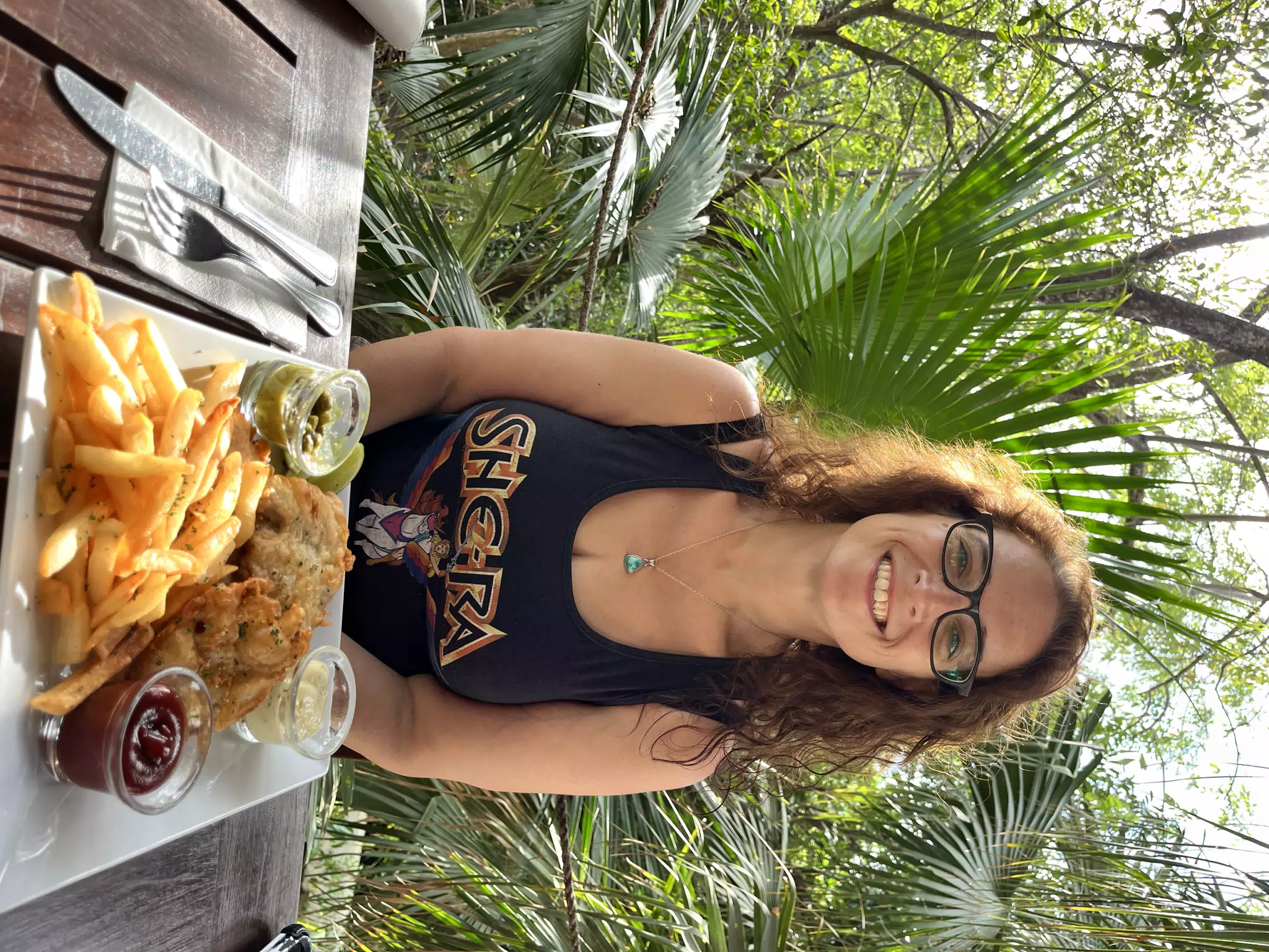 Dominica with Fish and Chips at La Cascada, Pelican Eyes, San Juan del Sur, Nicaragua