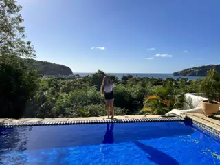 Camille by the Pool in Front of San Juan del Sur