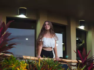 Camille on Balcony of House in San Juan del Sur, Nicaragua