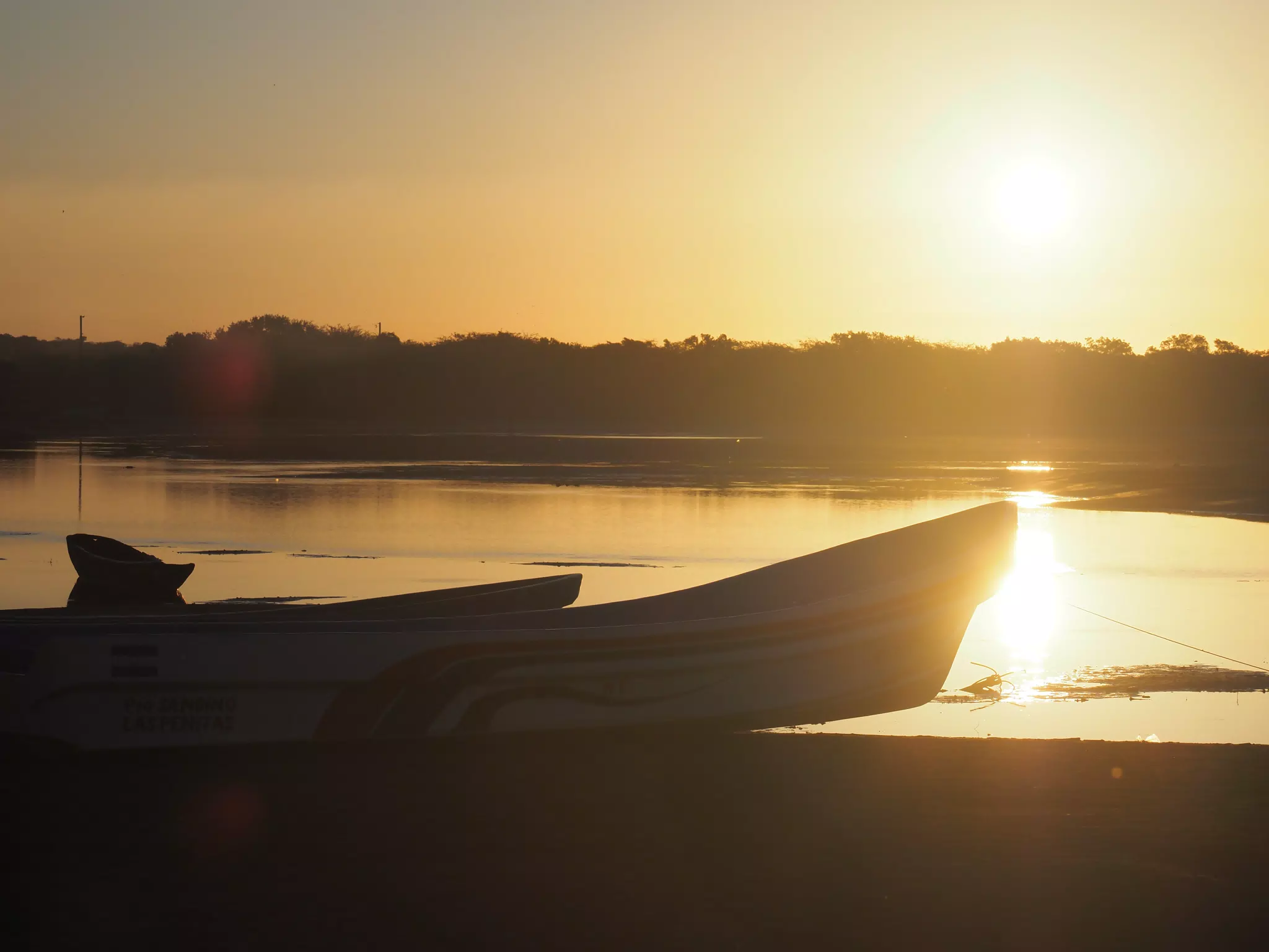 Sunrise on the Estuary and Isla Juan Venado in Las Peñitas