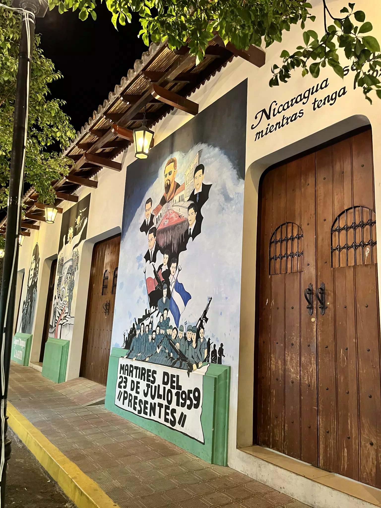 Martires del 23 de Julio 1959 Mural in Leon Nicaragua