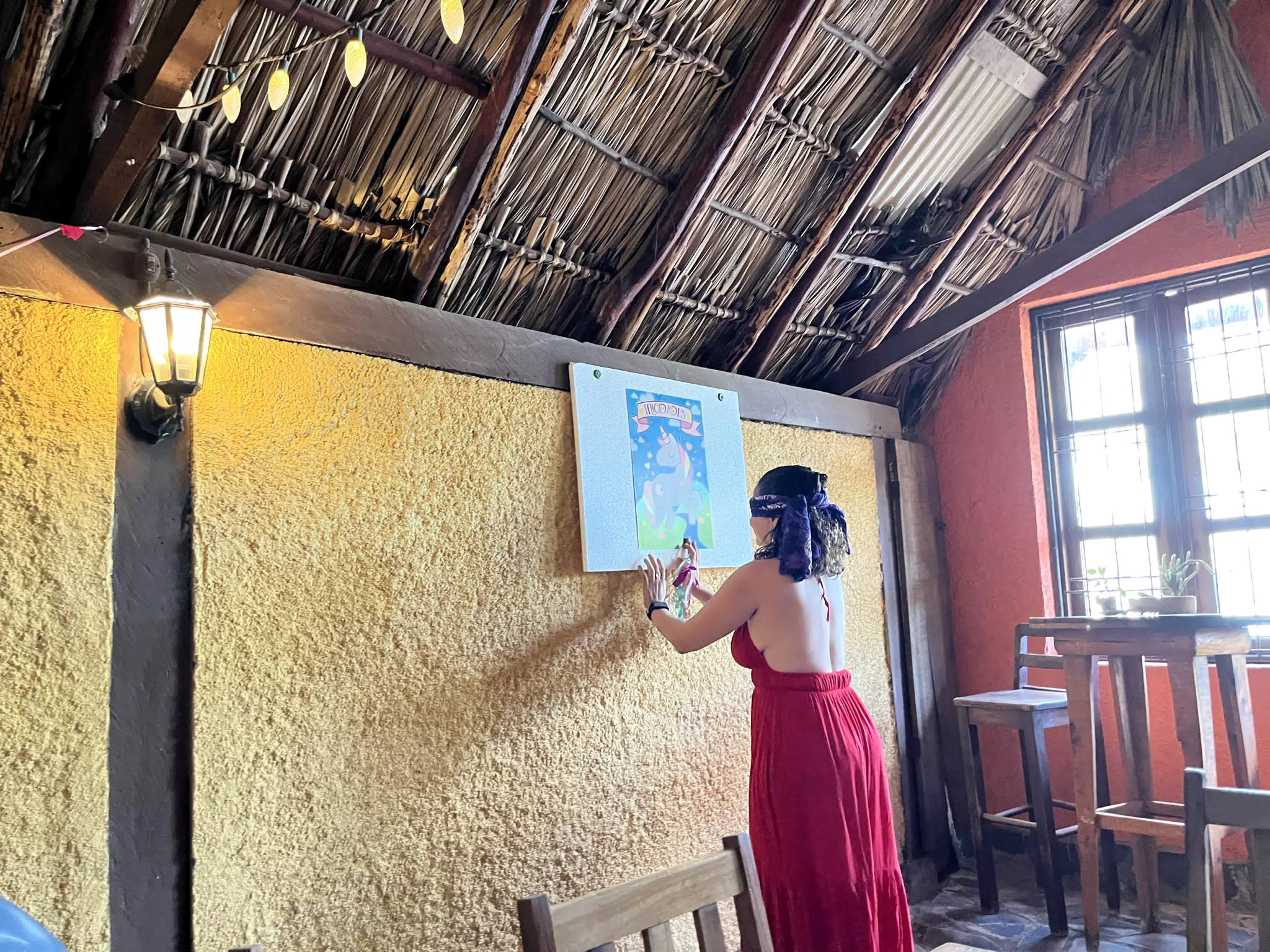 Ivonne Playing Pin the Tail on the Donkey