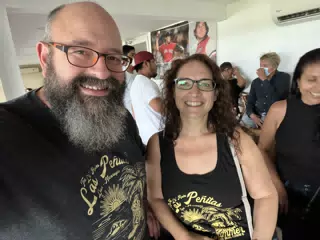 Scott & Dominica at the Leon Leones Baseball VIP Box Game 4 Series