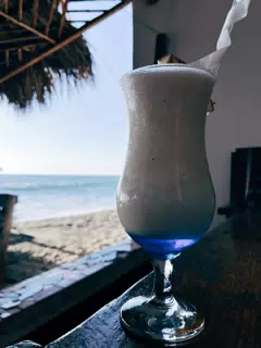 Pina Colada at the Simple Beach Lodge in Las Penitas, Nicaragua