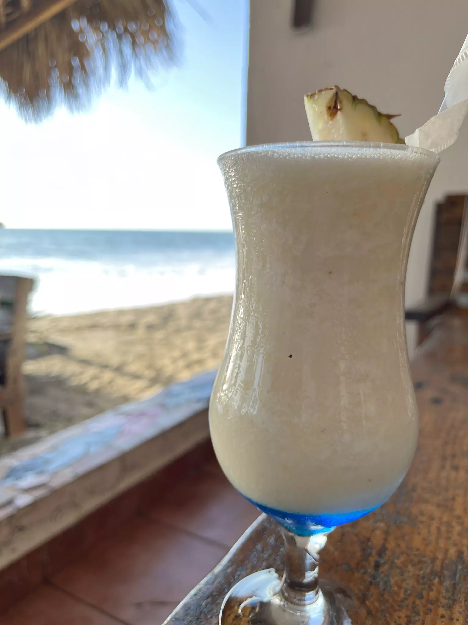 Pina Colada on the Pacific Ocean at the Simple Beach Lodge