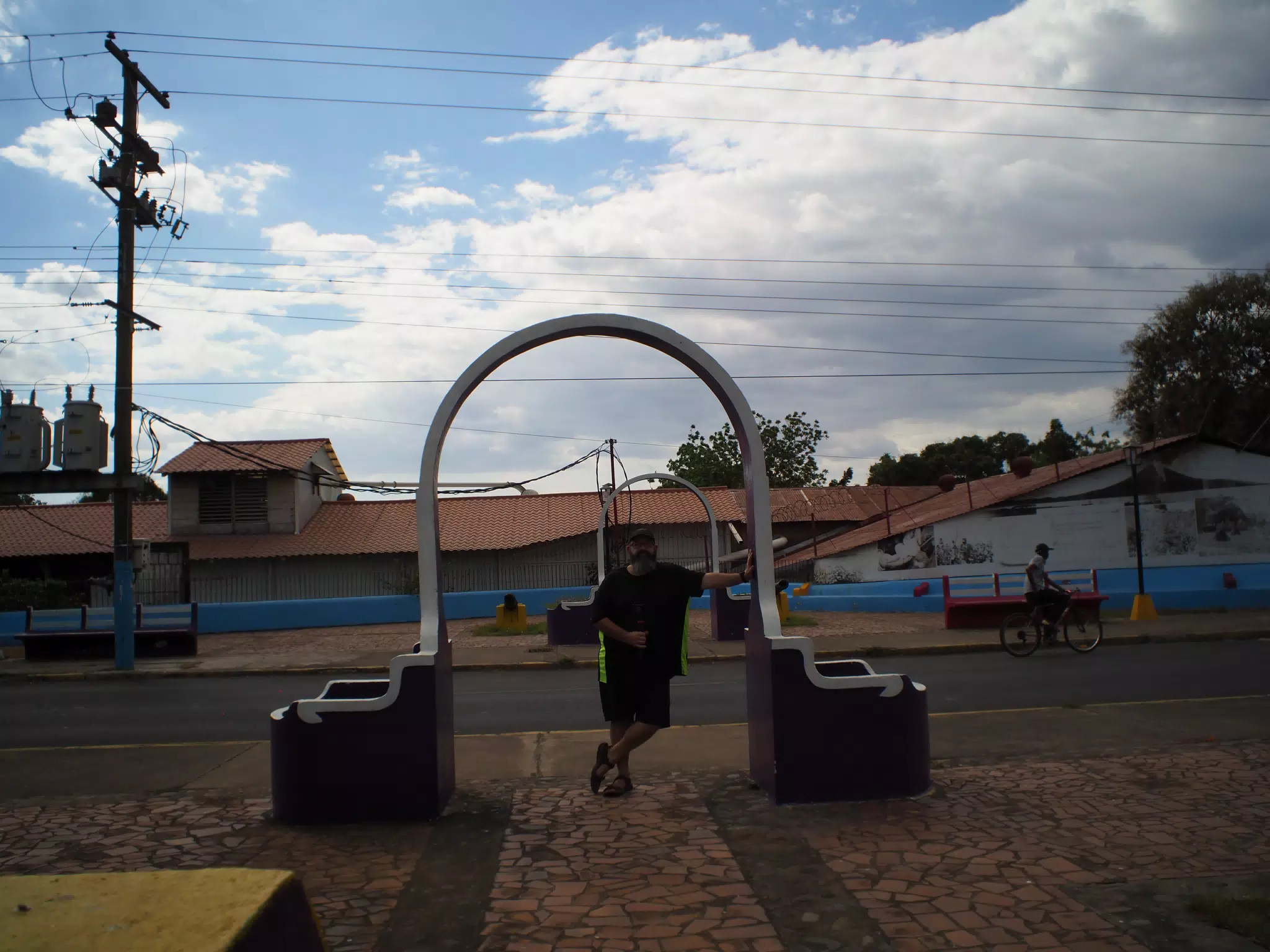 Dad in Parque de Austria en Leon, Nicaragua