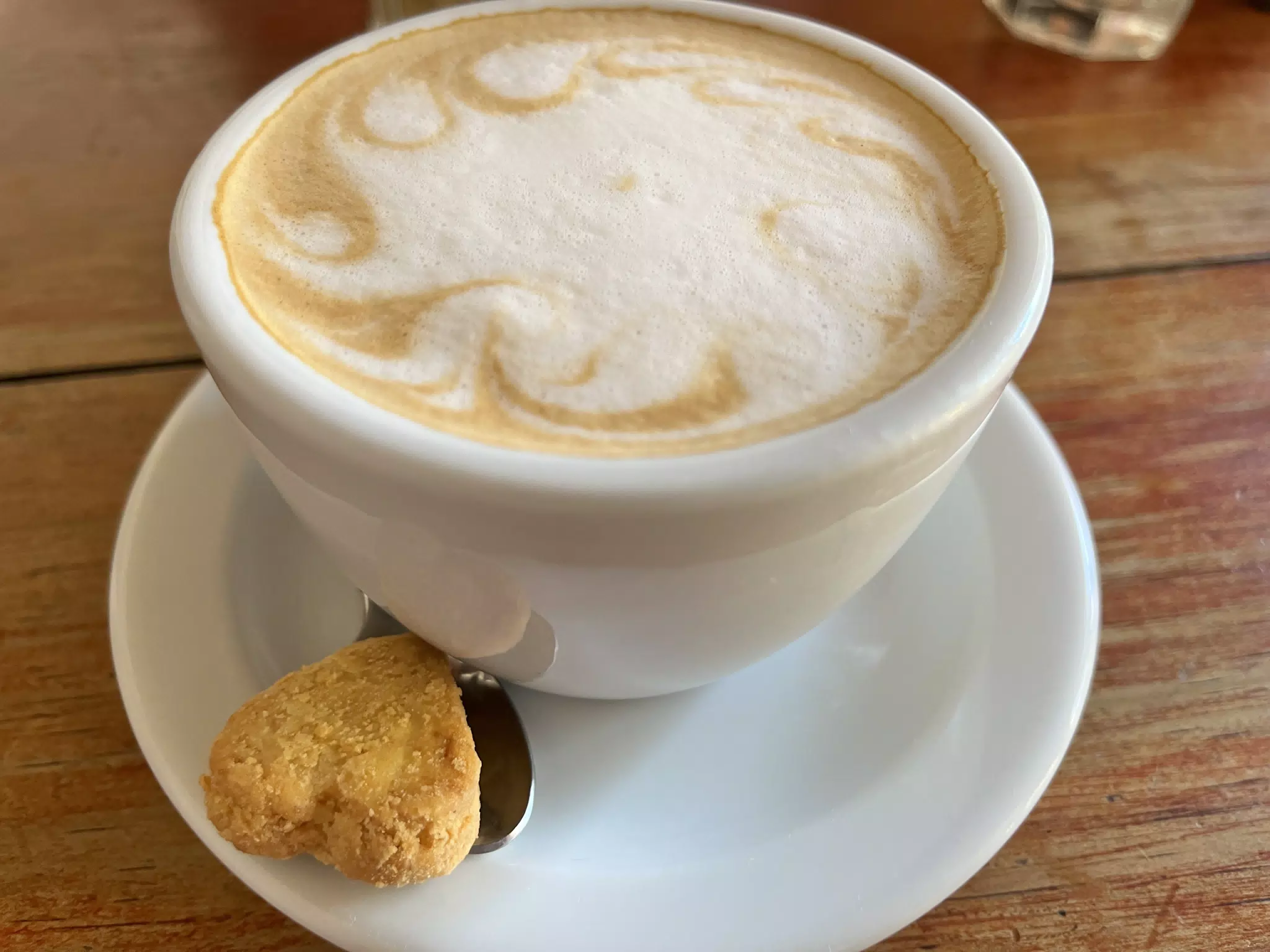 Capuccino at Pan y Paz en Leon, Nicaragua