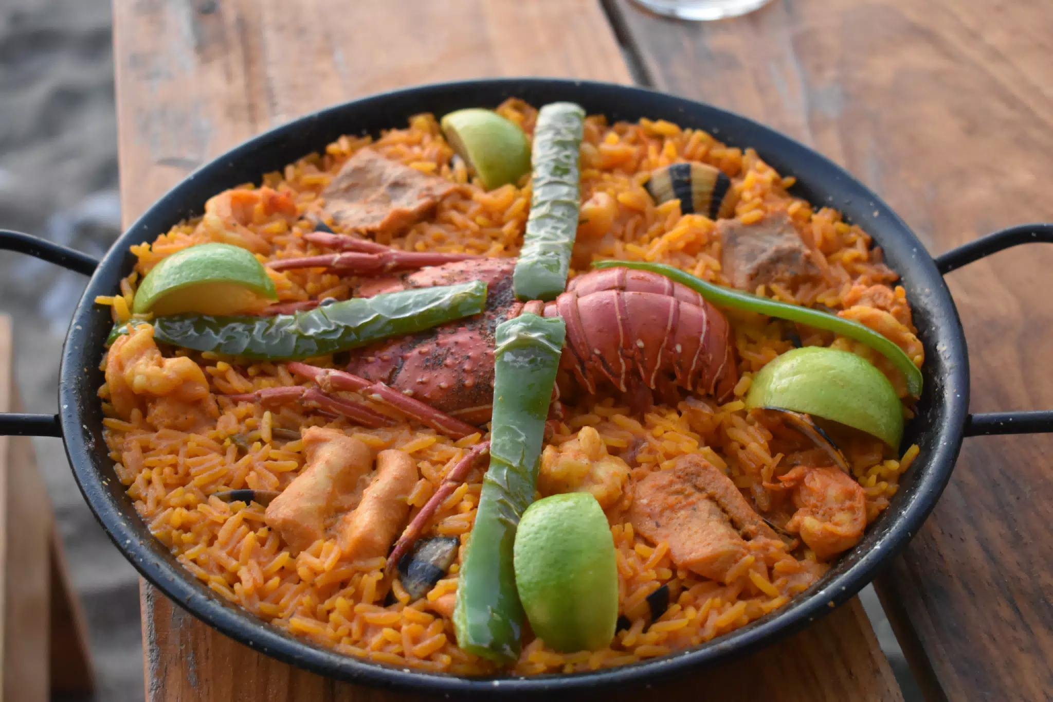 Paella at the Simple Beach Lodge, Las Peñitas, Nicaragua