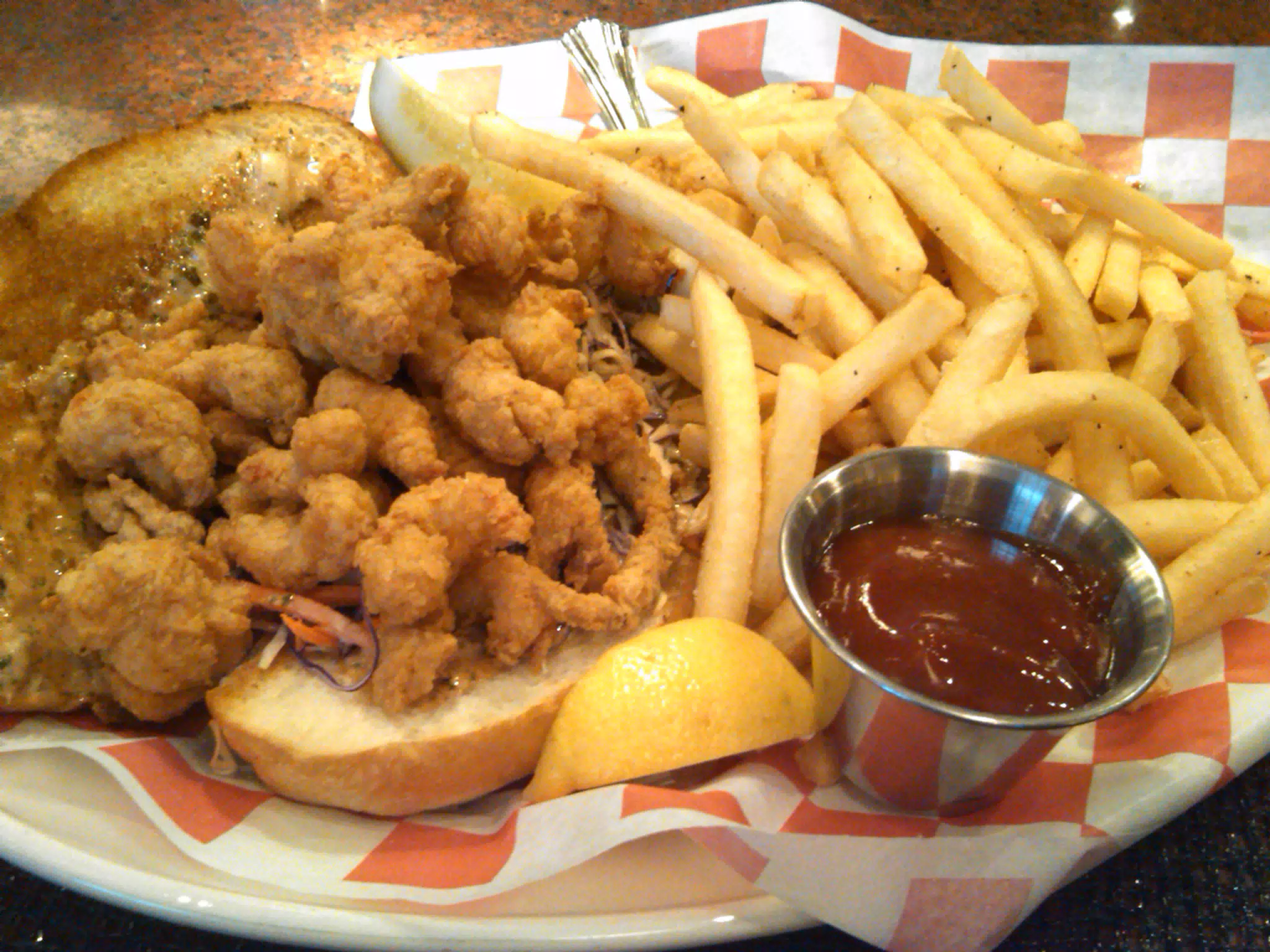 Crawfish Po'Boy at Pappadeaux DFW