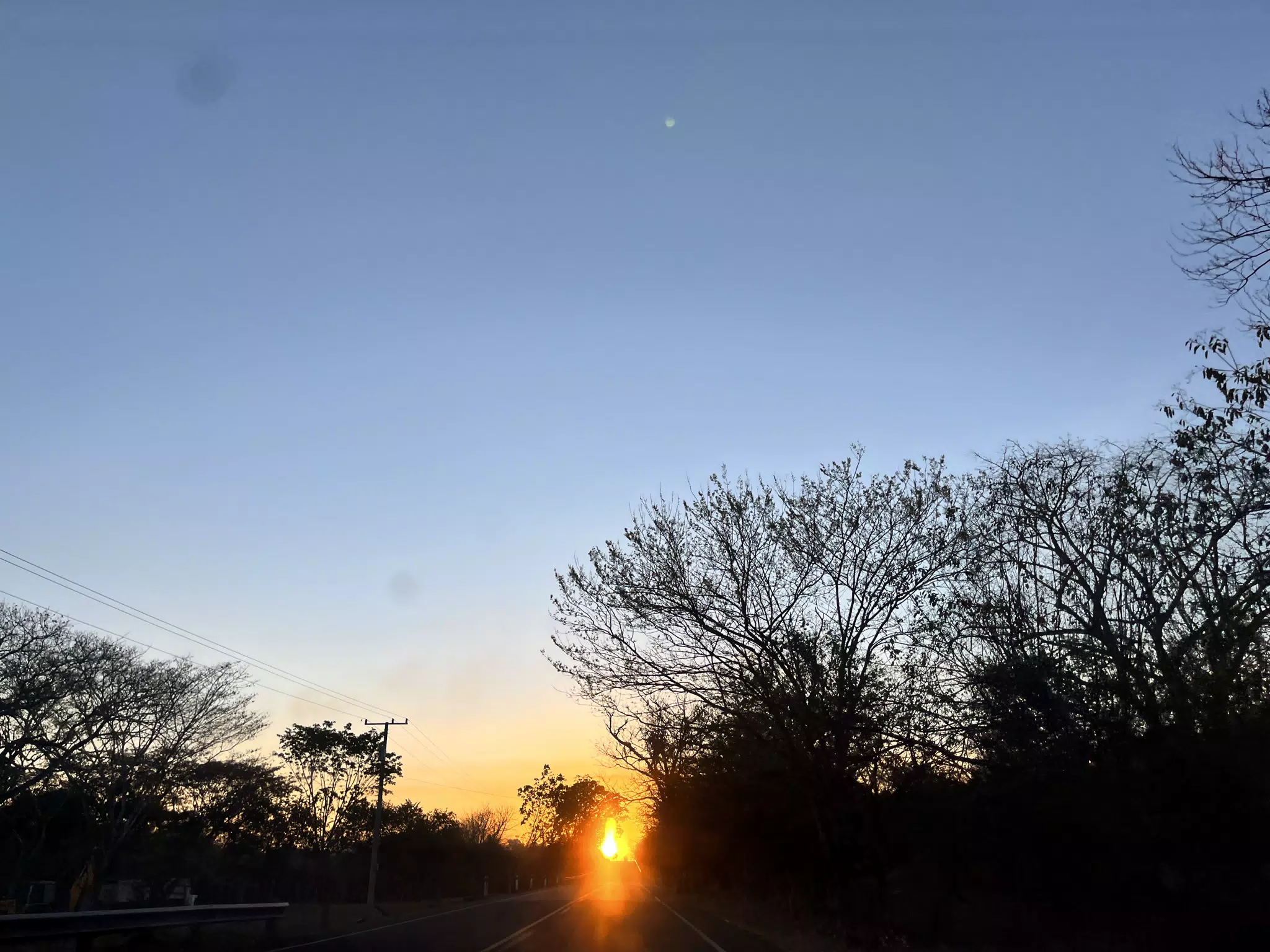 Sunset on the Leon to Poneloya Road