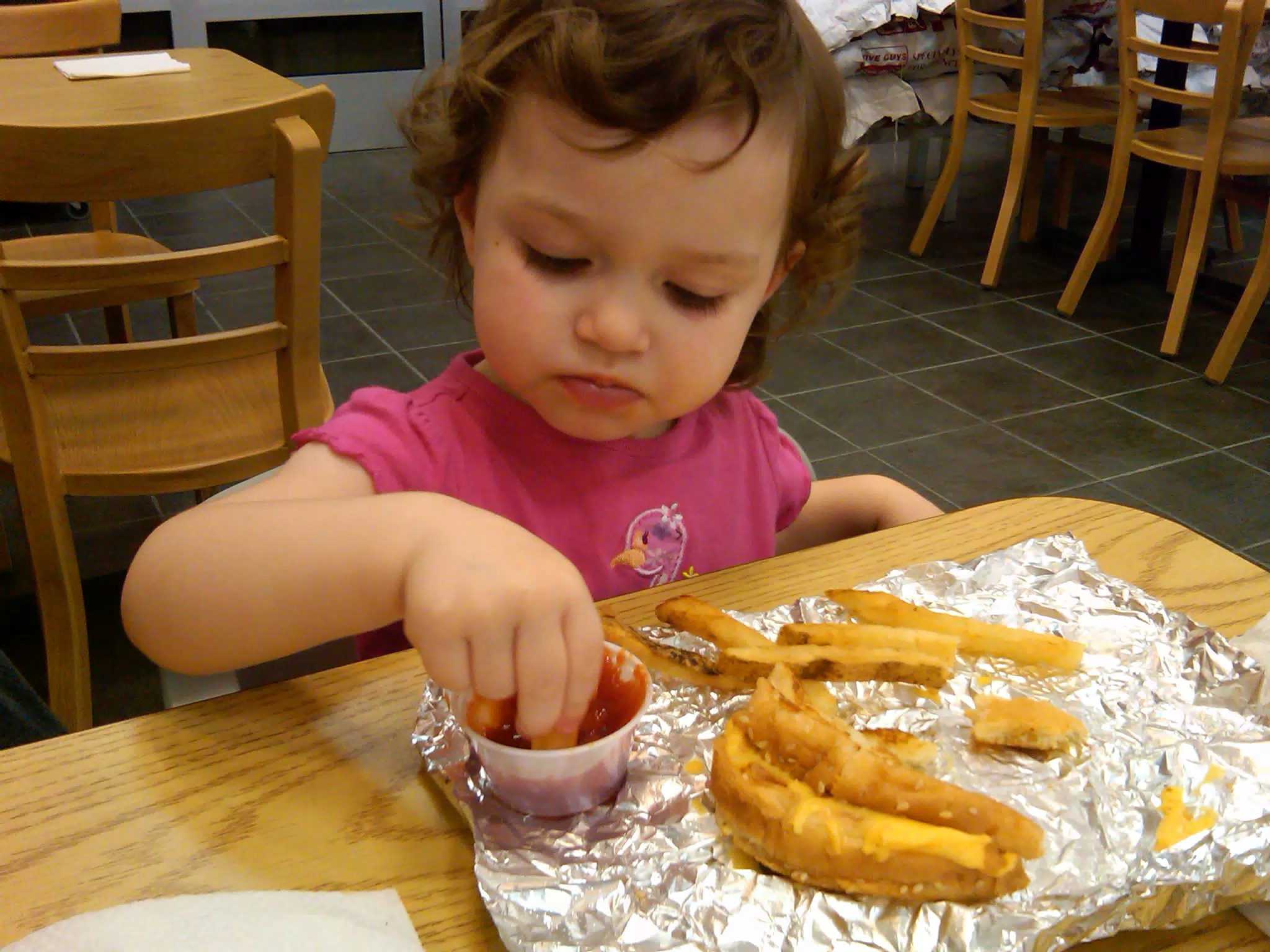 Liesl likes fries with katchup now