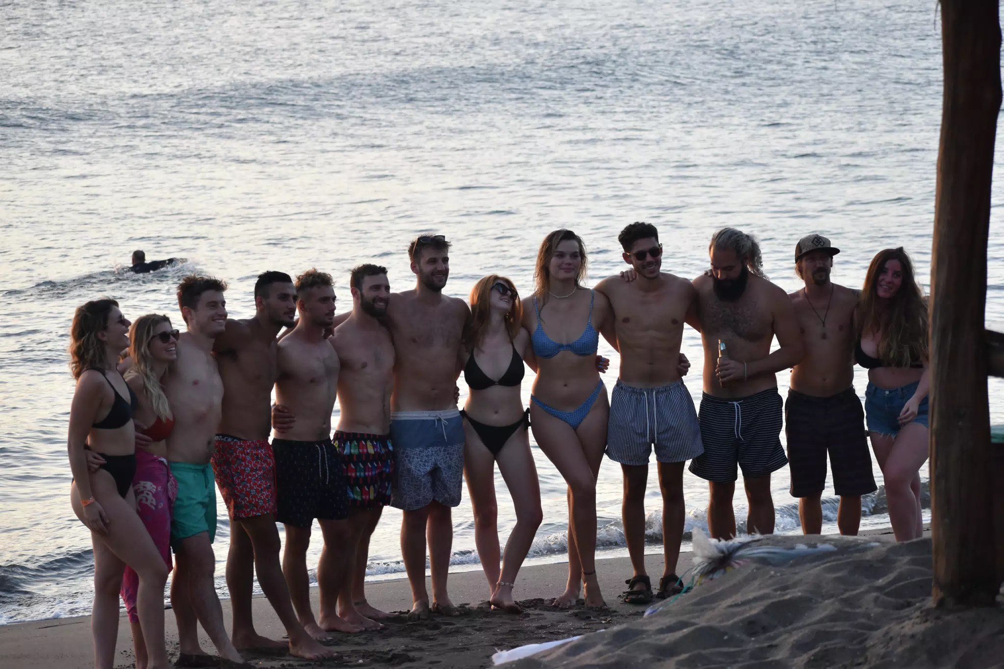 Backpackers on Beach at El Simple, Las Peñitas, Nicaragua